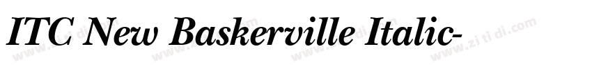 ITC New Baskerville Italic字体转换